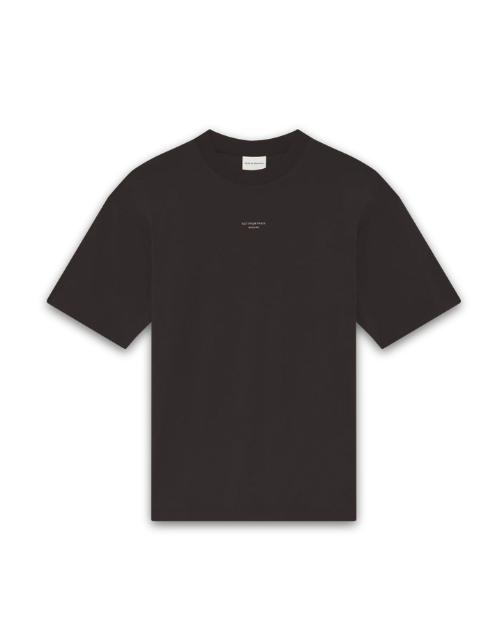 DRÔLE DE MONSIEUR - Le T-shirt Slogan Classique Marron foncé - Lothaire