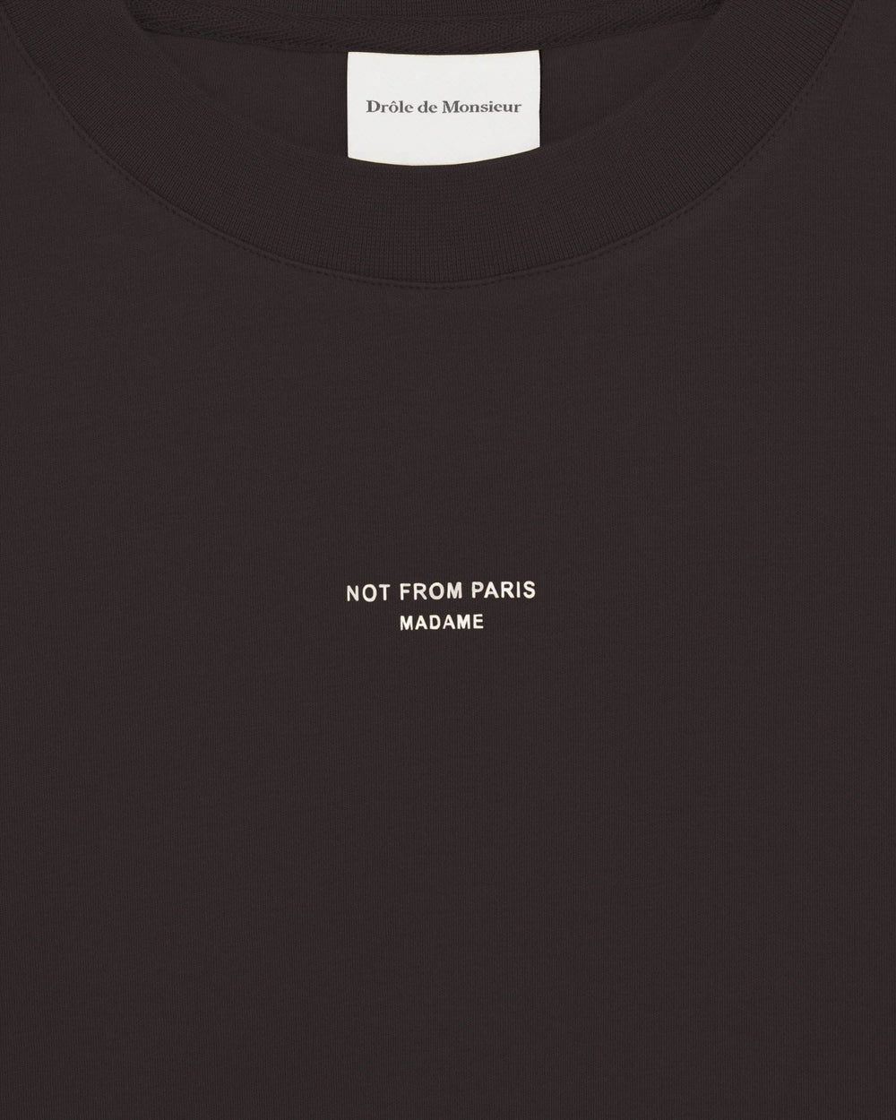 DRÔLE DE MONSIEUR - Le T-shirt Slogan Classique Marron foncé - Lothaire