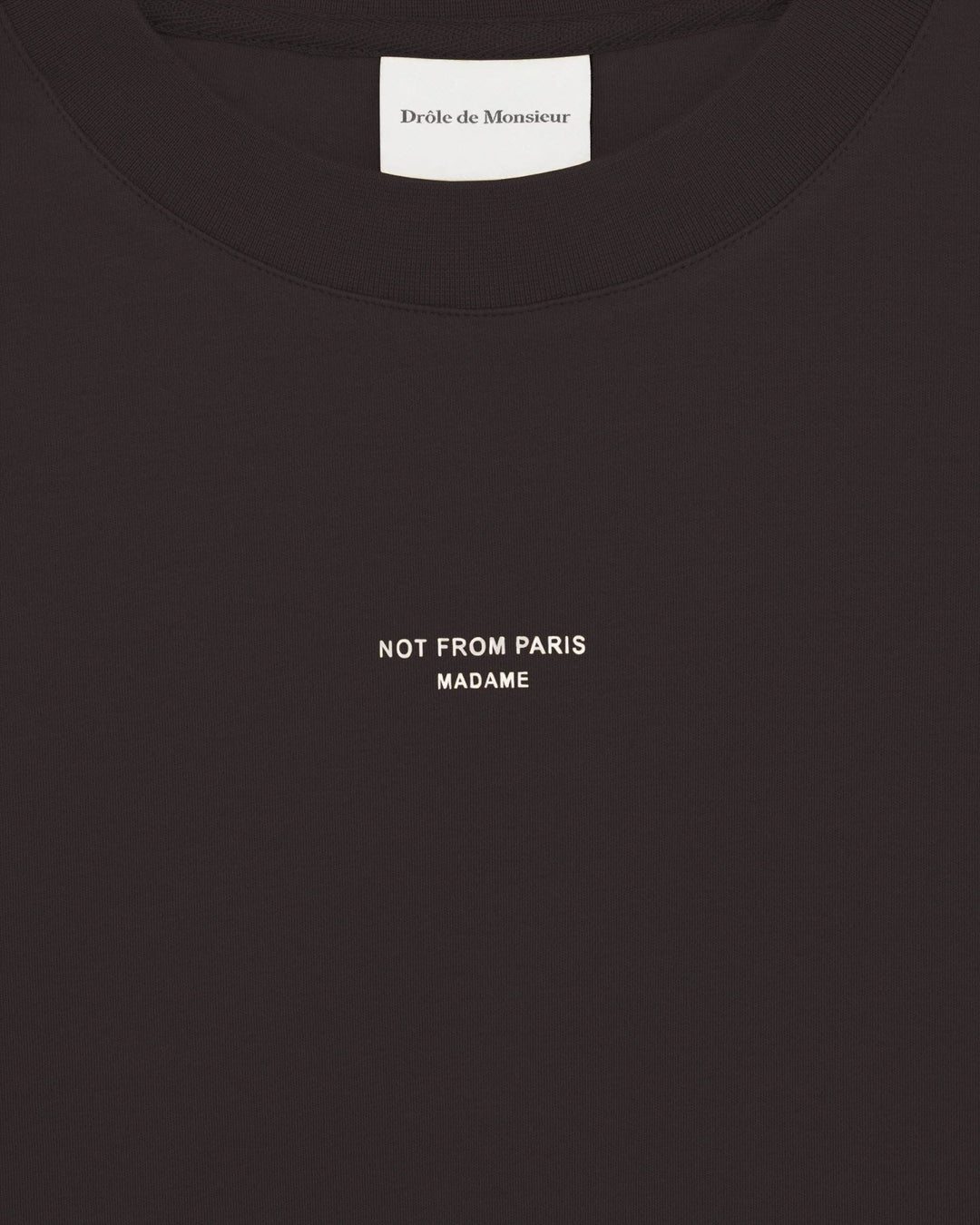DRÔLE DE MONSIEUR - Le T-shirt Slogan Classique Marron foncé - Lothaire