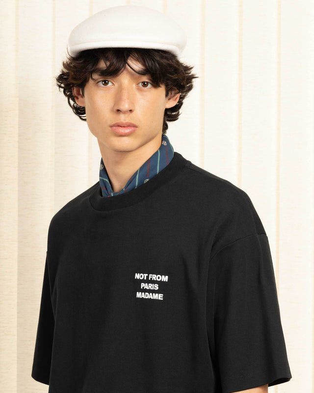 DRÔLE DE MONSIEUR - Le T-Shirt Slogan Noir - Lothaire