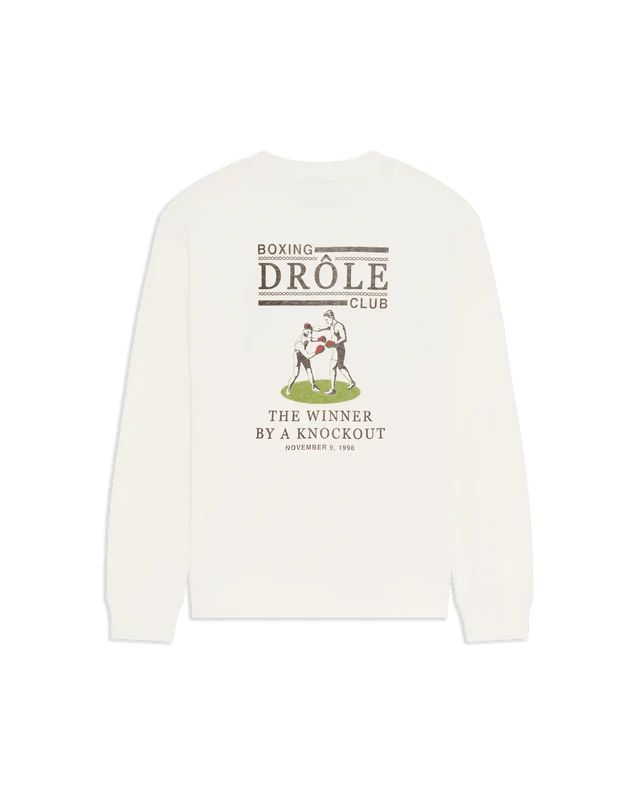 DRÔLE DE MONSIEUR - Sweat Boxing Club Blanc cassé - Lothaire