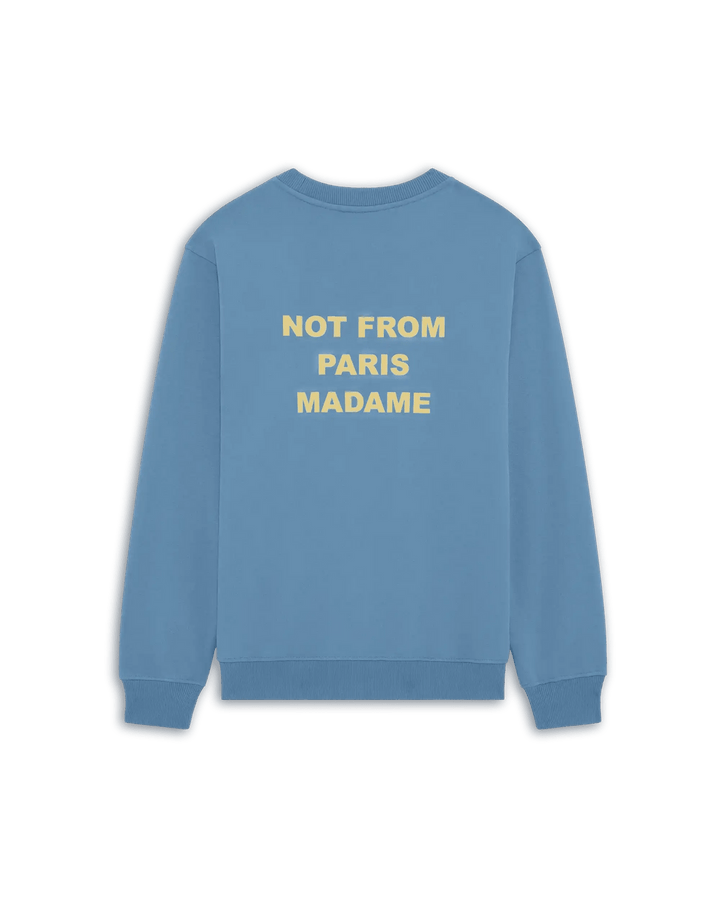 DRÔLE DE MONSIEUR - Sweatshirt Slogan en coton éponge Bleu - Lothaire