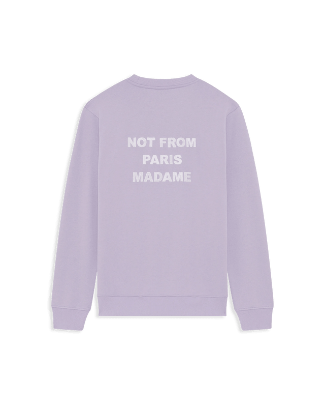 DRÔLE DE MONSIEUR - Sweatshirt Slogan en coton éponge Lavande - Lothaire