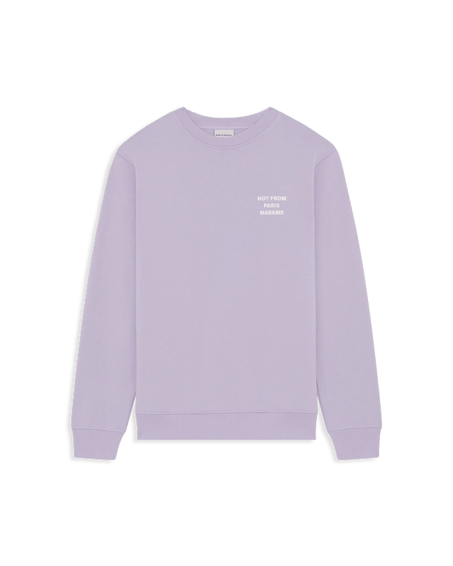 DRÔLE DE MONSIEUR - Sweatshirt Slogan en coton éponge Lavande - Lothaire