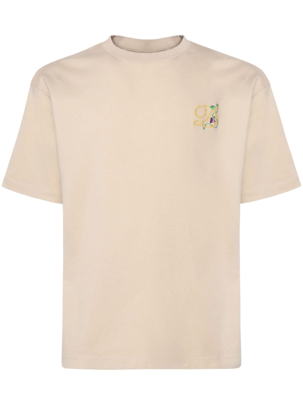 Drôle De Monsieur - T-shirt à logo brodé beige - Lothaire