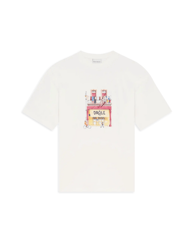 DRÔLE DE MONSIEUR - T-shirt Drôle Café en coton Blanc cassé - Lothaire