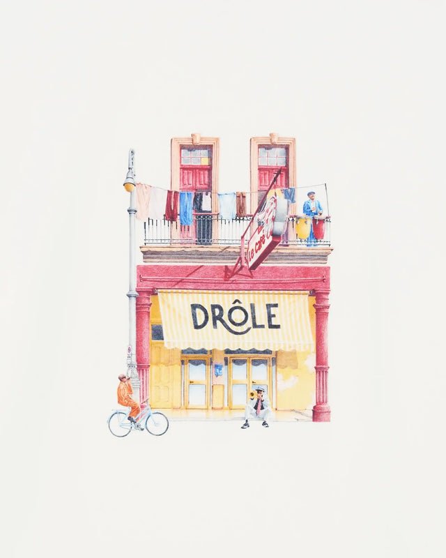 DRÔLE DE MONSIEUR - T-shirt Drôle Café en coton Blanc cassé - Lothaire