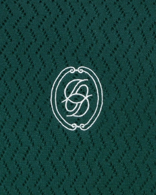 DRÔLE DE MONSIEUR - T-shirt en Maille Ajourée Vert - Lothaire