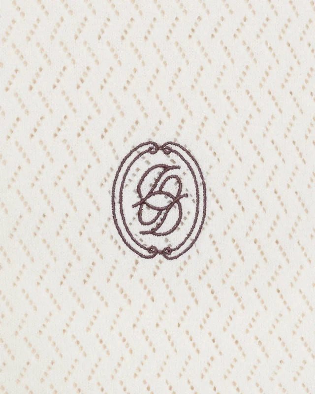 DRÔLE DE MONSIEUR - T-shirt maille ajourée D Miroir en coton Blanc cassé - Lothaire