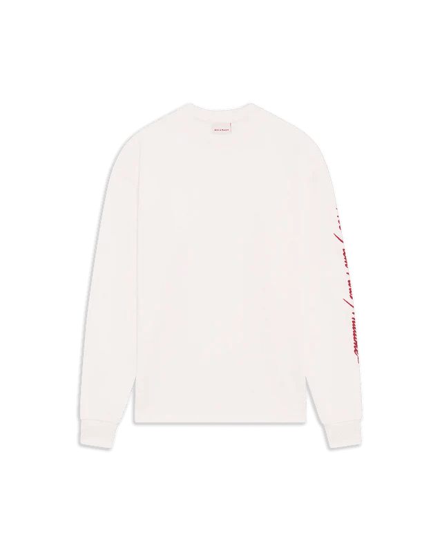 DRÔLE DE MONSIEUR - T-shirt Manches Longues Slogan Blanc - Lothaire