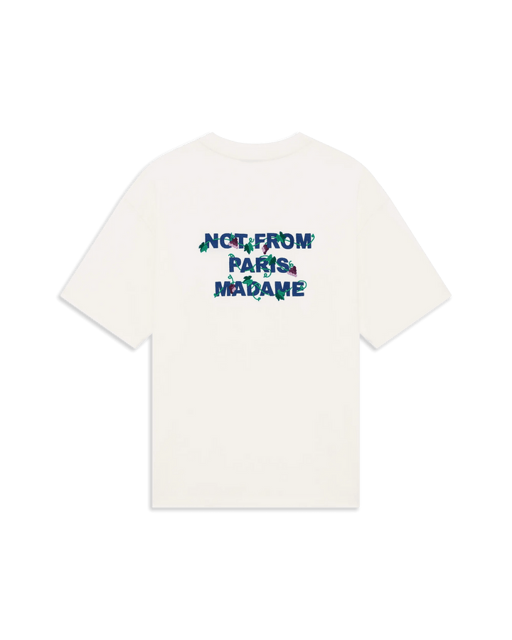 DRÔLE DE MONSIEUR - T-shirt Slogan Brodé Vigne Blanc Cassé - Lothaire