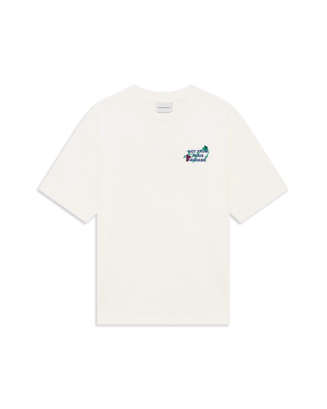DRÔLE DE MONSIEUR - T-shirt Slogan Brodé Vigne Blanc Cassé - Lothaire