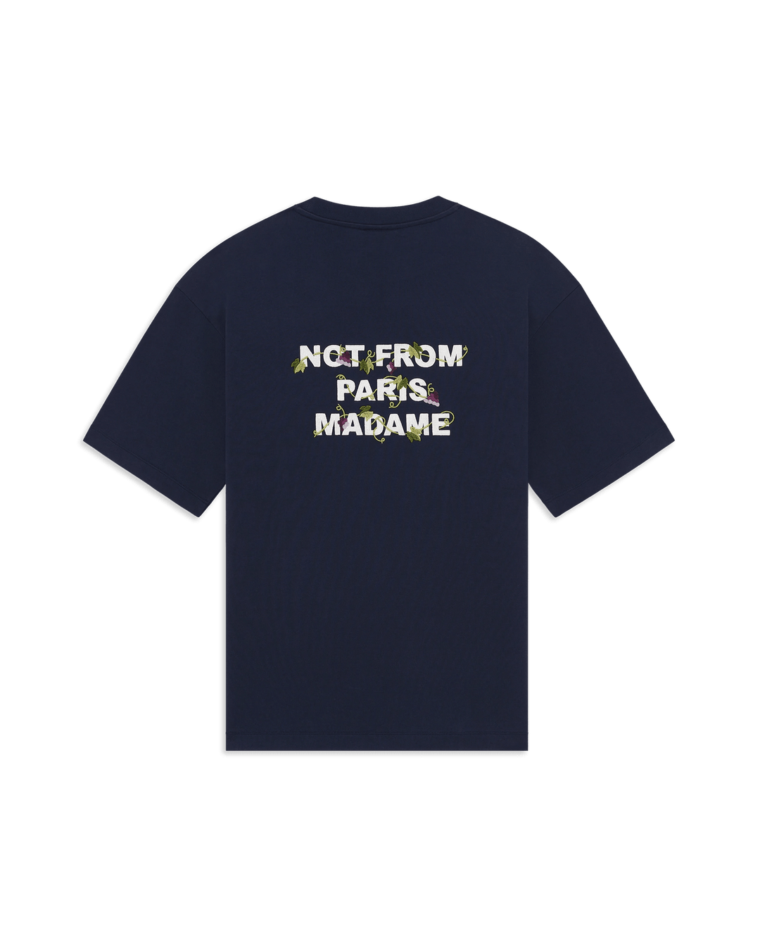 DRÔLE DE MONSIEUR - T-shirt Slogan Brodé Vigne Bleu Marine - Lothaire