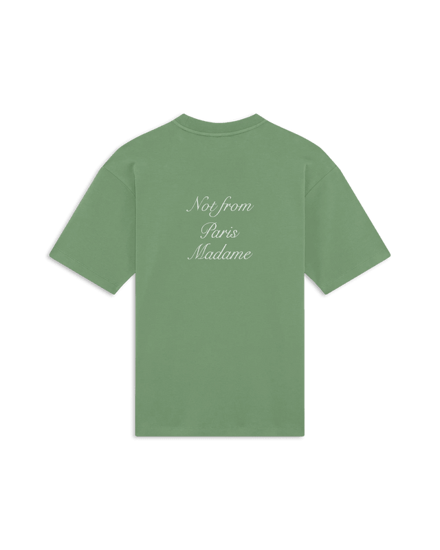 DRÔLE DE MONSIEUR - T-shirt Slogan Calligraphy en coton interlock Vert clair - Lothaire