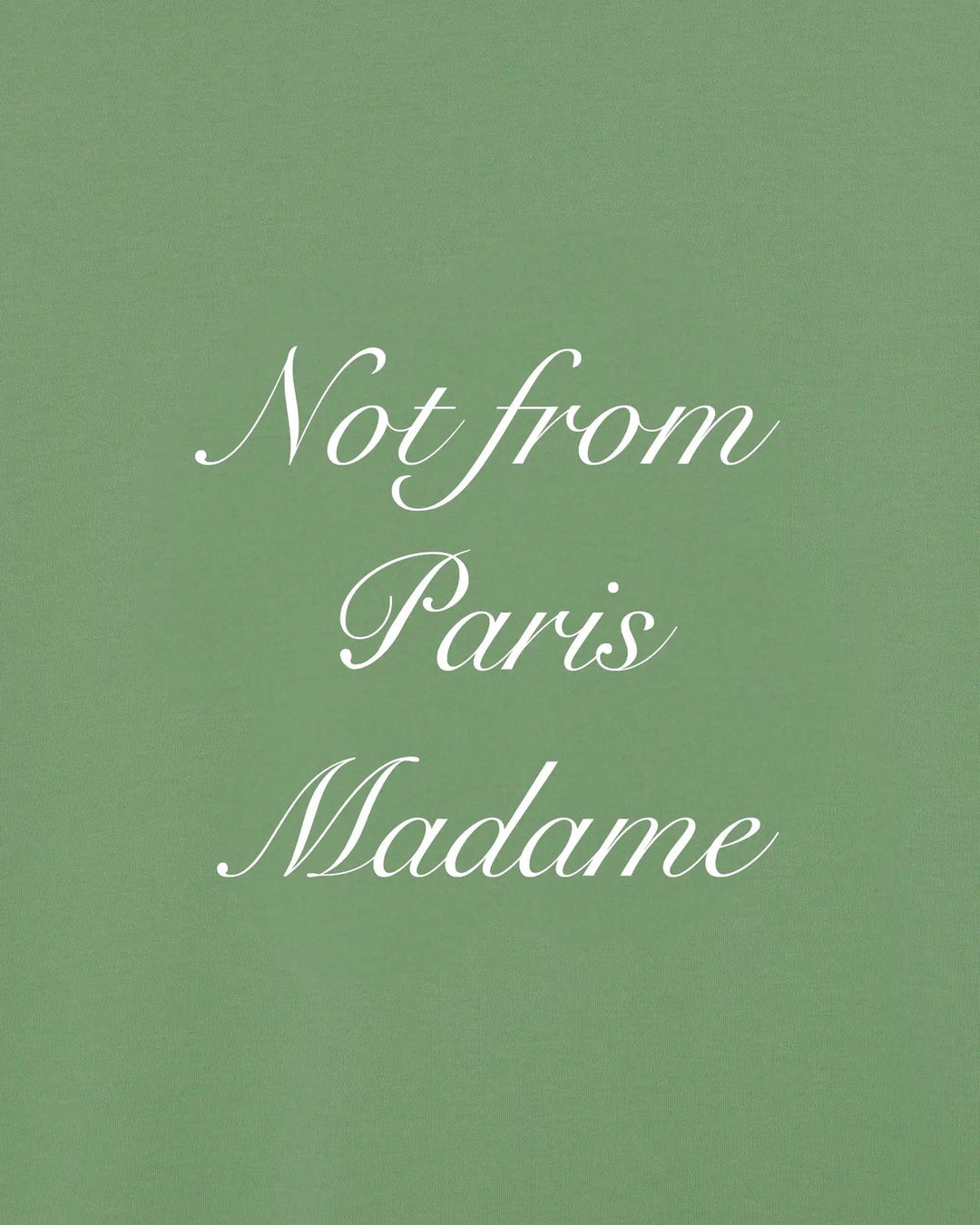 DRÔLE DE MONSIEUR - T-shirt Slogan Calligraphy en coton interlock Vert clair - Lothaire