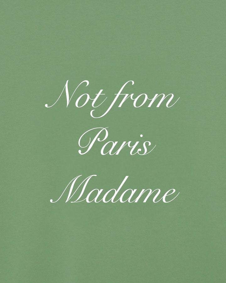 DRÔLE DE MONSIEUR - T-shirt Slogan Calligraphy en coton interlock Vert clair - Lothaire