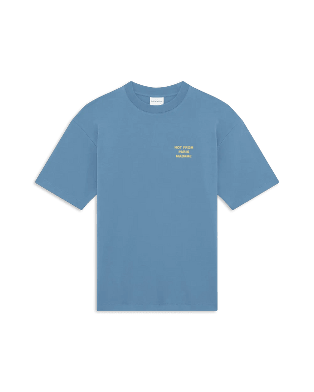 DRÔLE DE MONSIEUR - T-shirt Slogan en coton interlock Bleu - Lothaire