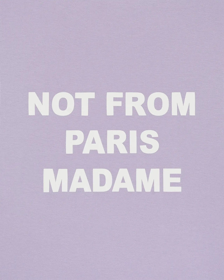 DRÔLE DE MONSIEUR - T-shirt Slogan en coton interlock Violet lavande - Lothaire