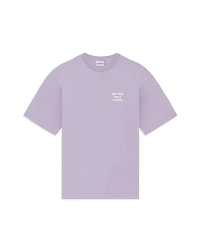 DRÔLE DE MONSIEUR - T-shirt Slogan en coton interlock Violet lavande - Lothaire