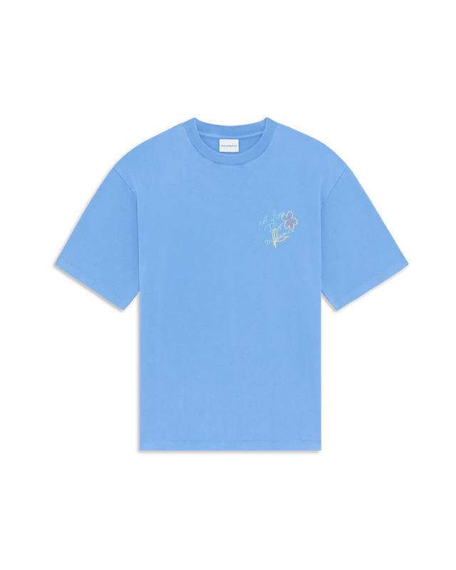 DRÔLE DE MONSIEUR - T-shirt Slogan Esquisse Bleu Clair - Lothaire