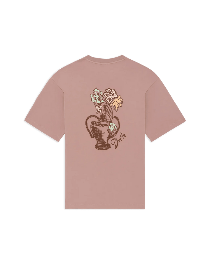 DRÔLE DE MONSIEUR - T-shirt Vase Havana en coton Vieux Rose - Lothaire