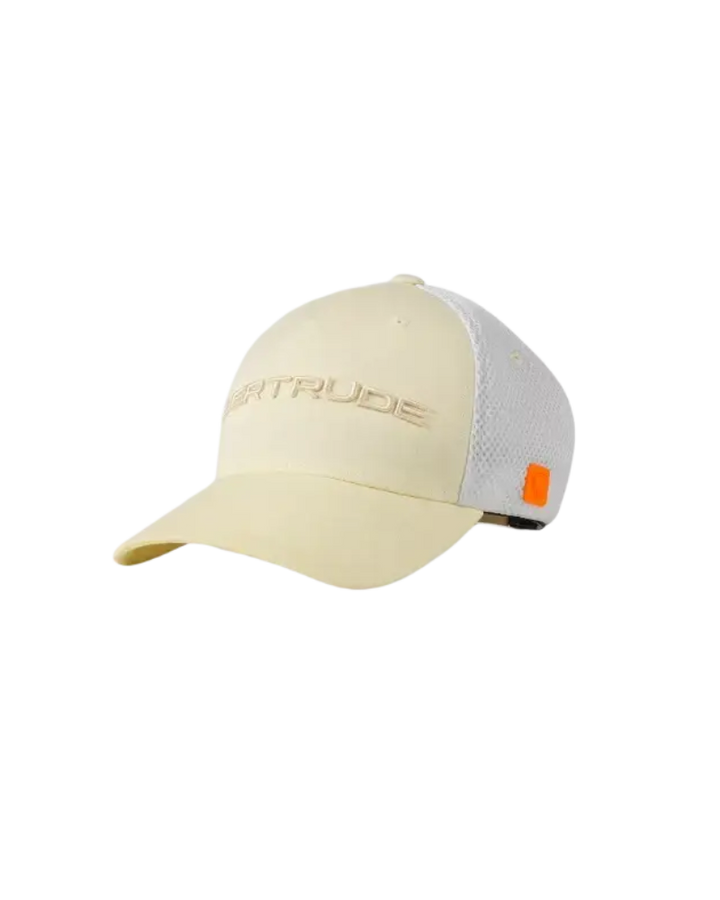 GERTRUDE - Casquette trucker bi-matière Benja Écru et Blanc