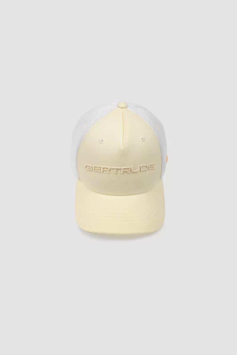 GERTRUDE - Casquette trucker bi-matière Benja Écru et Blanc
