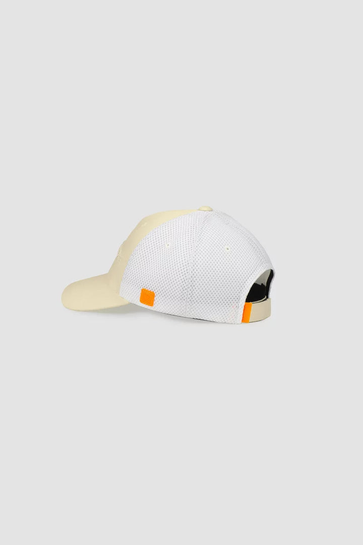 GERTRUDE - Casquette trucker bi-matière Benja Écru et Blanc