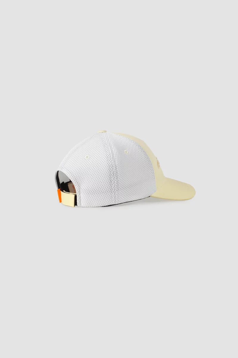 GERTRUDE - Casquette trucker bi-matière Benja Écru et Blanc