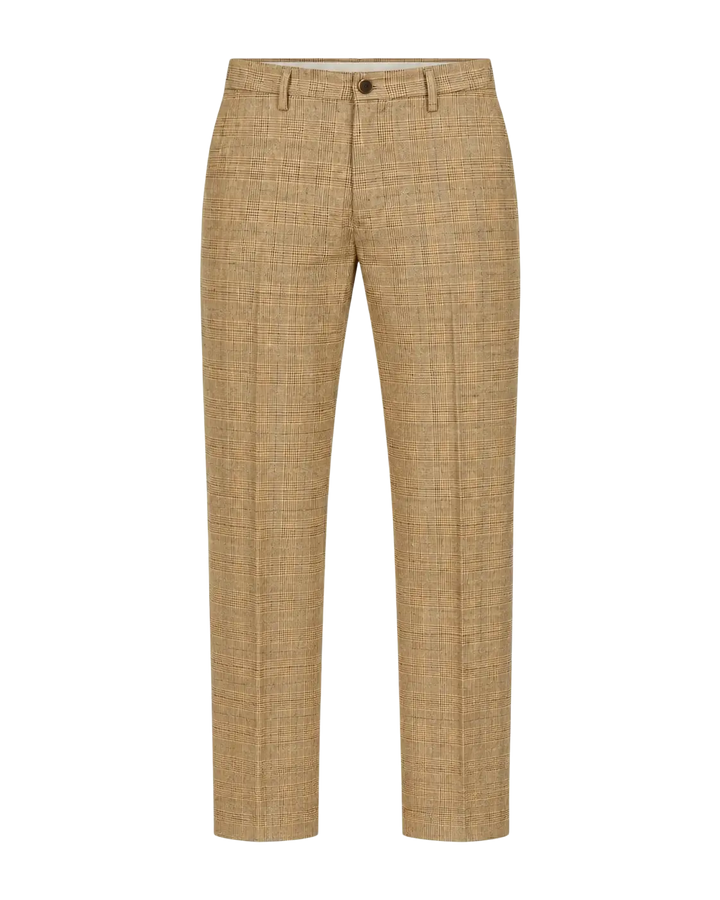 MASON'S - Pantalon chino Torino Prince de Galles Beige foncé
