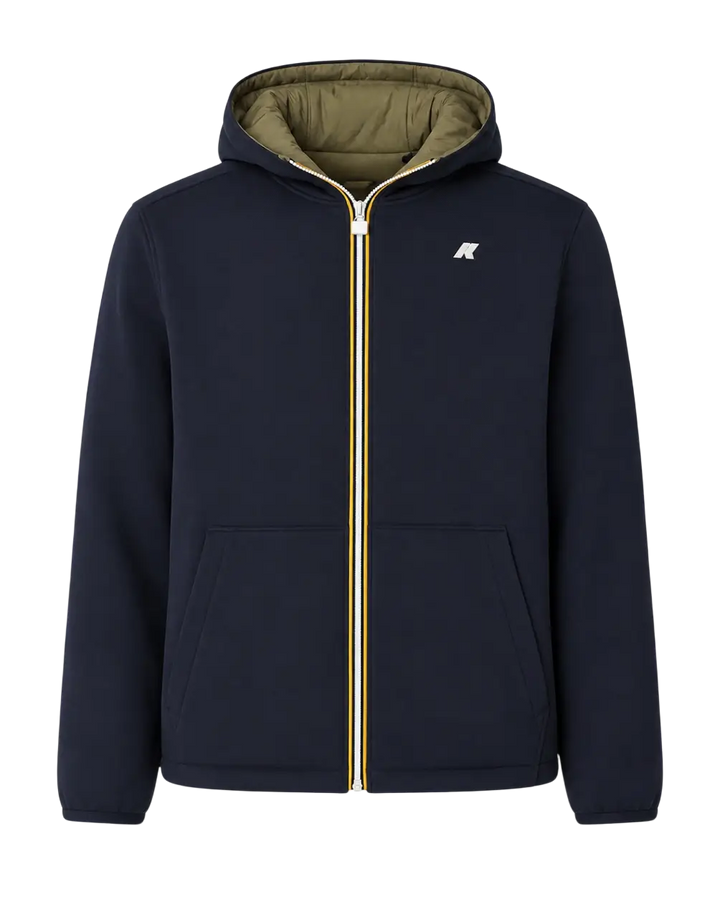 K-WAY - Veste Jack Spacer Nylon Double Bleu / Vert