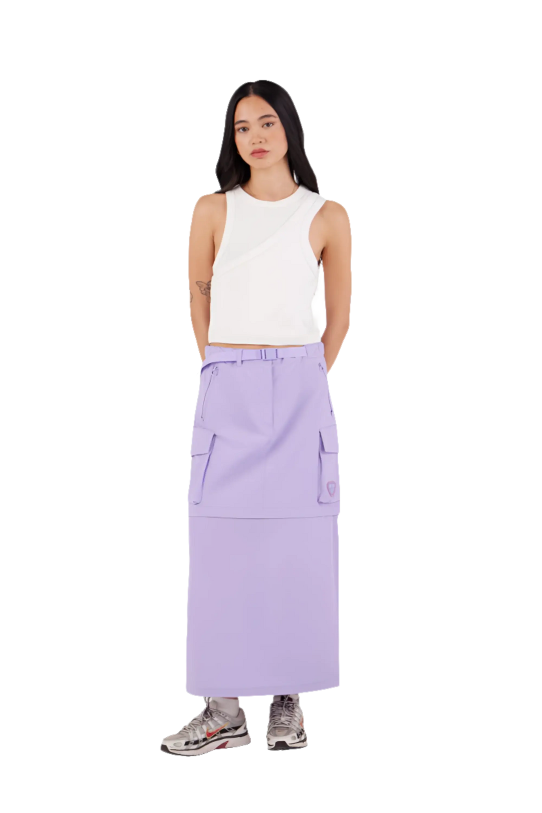 GERTRUDE - Débardeur asymétrique en jersey Deyna Blanc - Lothaire