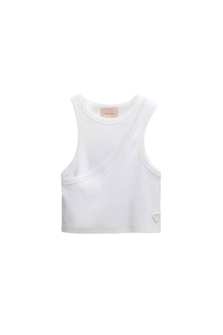 GERTRUDE - Débardeur asymétrique en jersey Deyna Blanc - Lothaire