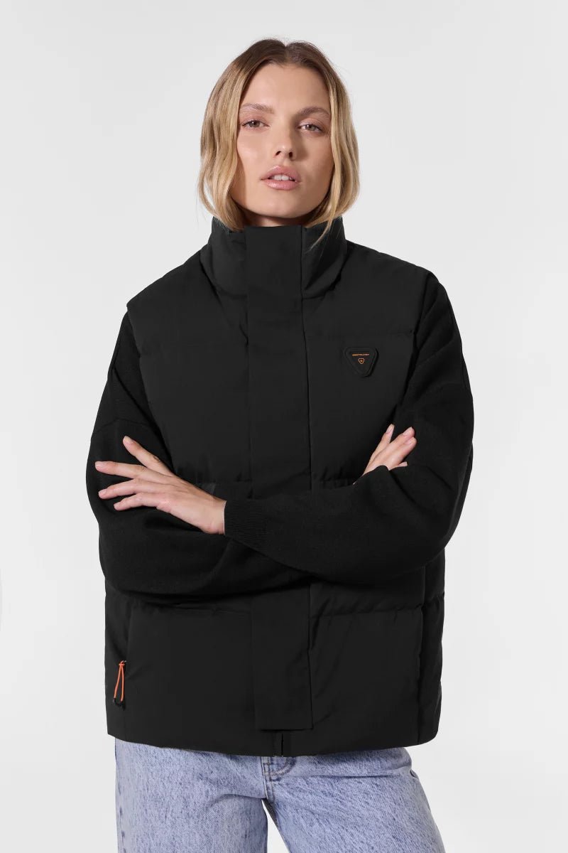 GERTRUDE - Doudoune Cesario sans manches en nylon ripstop Noir - Lothaire
