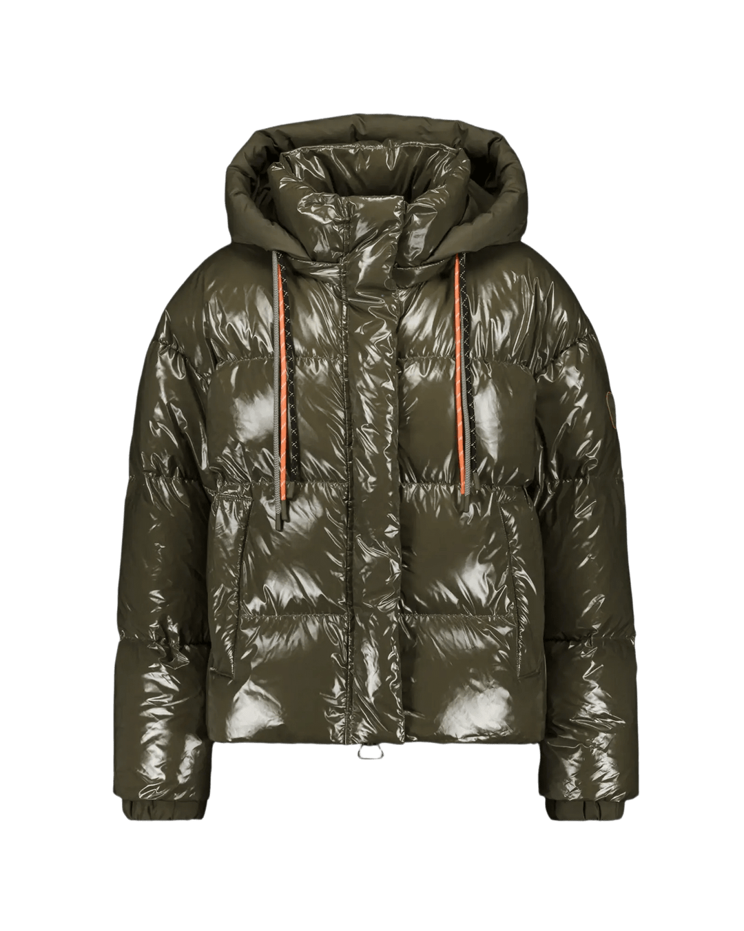 GERTRUDE - Doudoune courte brillante Lili Bright Khaki - Lothaire
