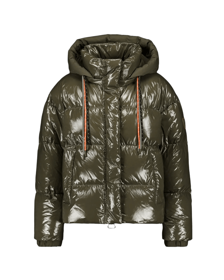 GERTRUDE - Doudoune courte brillante Lili Bright Khaki - Lothaire