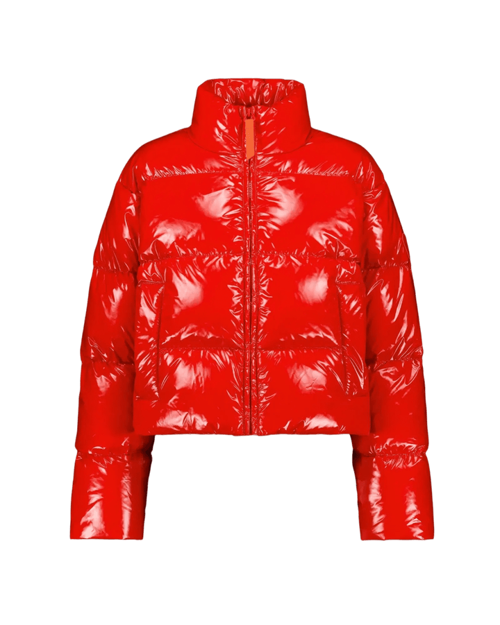 GERTRUDE - Doudoune courte effet glossy Kate Bright Poppie - Lothaire