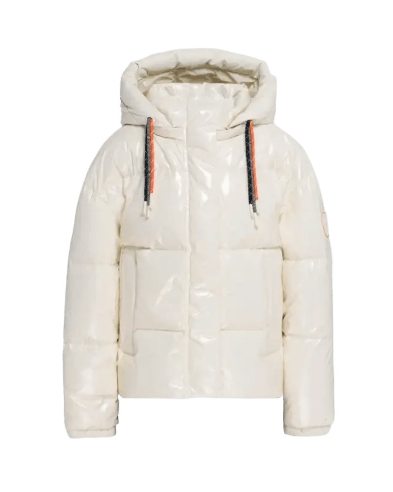 GERTRUDE - Doudoune Lilibright courte glossy Blanc Crème - Lothaire