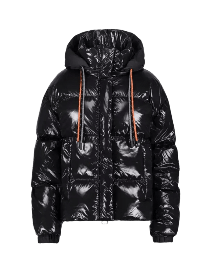 GERTRUDE - Doudoune Lilibright courte glossy Noir - Lothaire