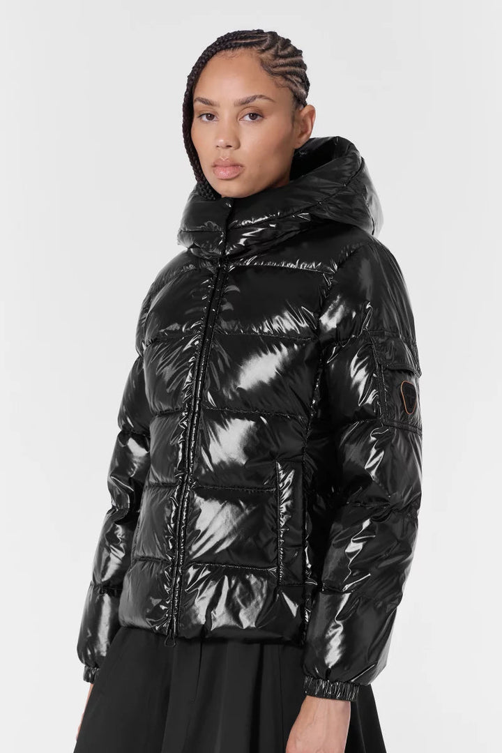 GERTRUDE - Doudoune Ondinebright matière glossy Noir - Lothaire