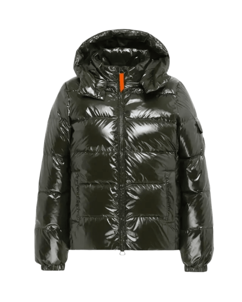 GERTRUDE - Doudoune Ondinebright matière glossy Vert foncé - Lothaire