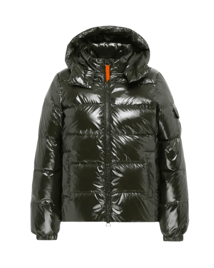 GERTRUDE - Doudoune Ondinebright matière glossy Vert foncé - Lothaire