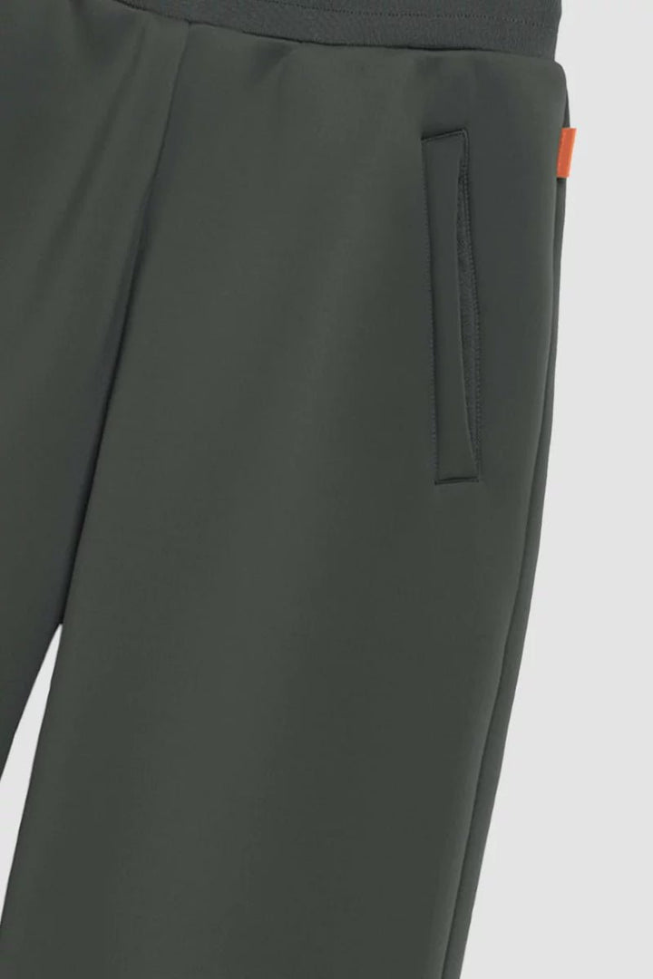 GERTRUDE - Pantalon Cardi en maille scuba coupe ample Vert - Lothaire