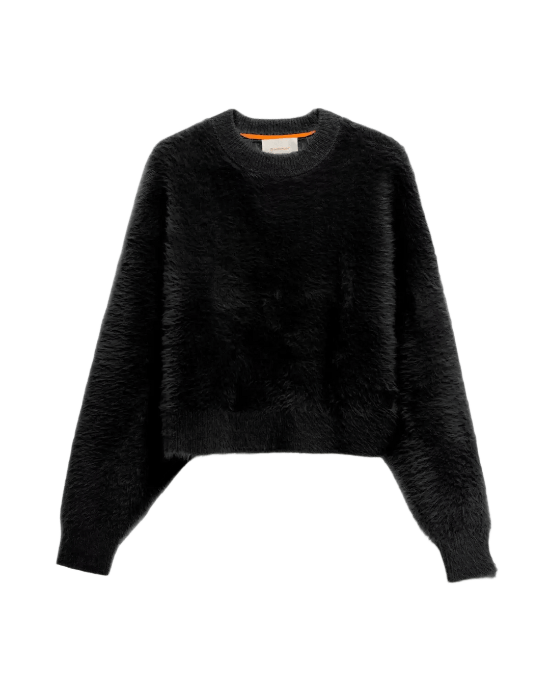 GERTRUDE - Pull en maille duveteuse Ida Noir - Lothaire