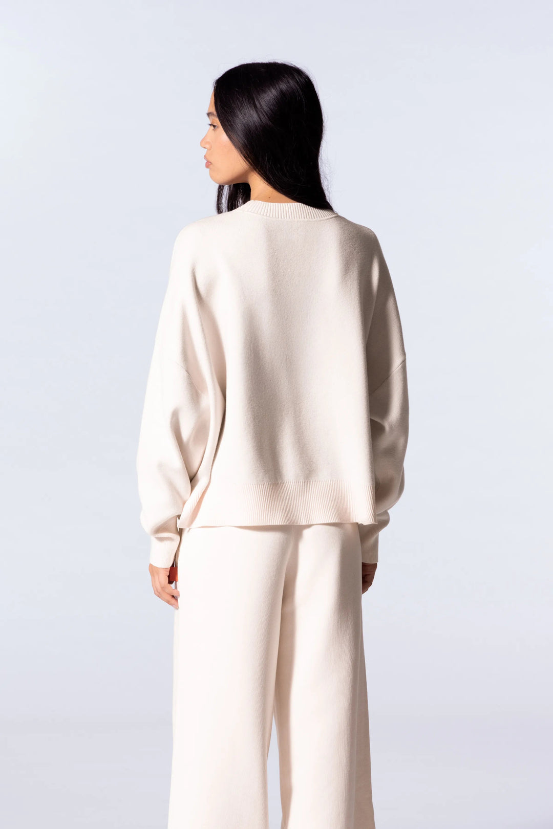 GERTRUDE - Pull en maille jacquard ample Natalia Crème - Lothaire