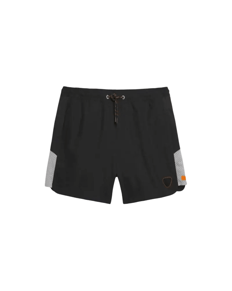 GERTRUDE - Short de bain à taille élastique et bandes contrastantes Noir - Lothaire