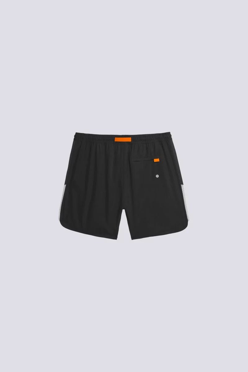 GERTRUDE - Short de bain à taille élastique et bandes contrastantes Noir - Lothaire