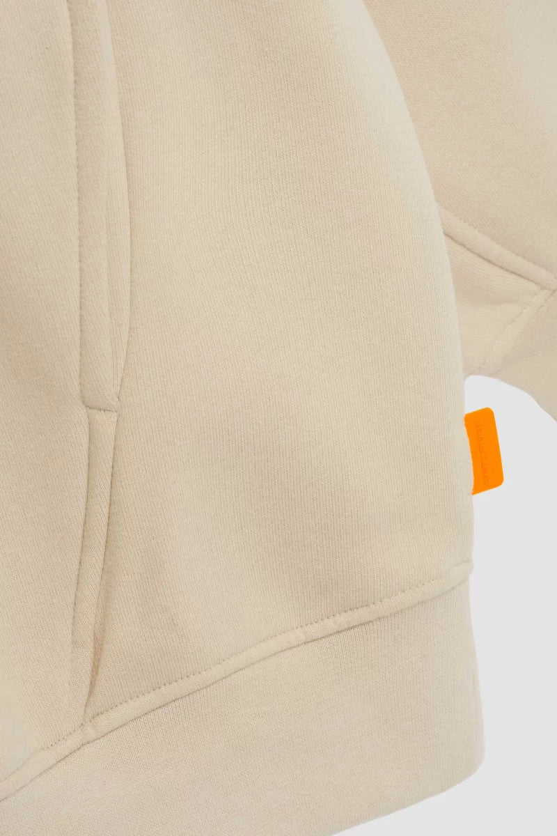 GERTRUDE - Sweat Athena Oversize à Col Cheminée Beige Latte - Lothaire