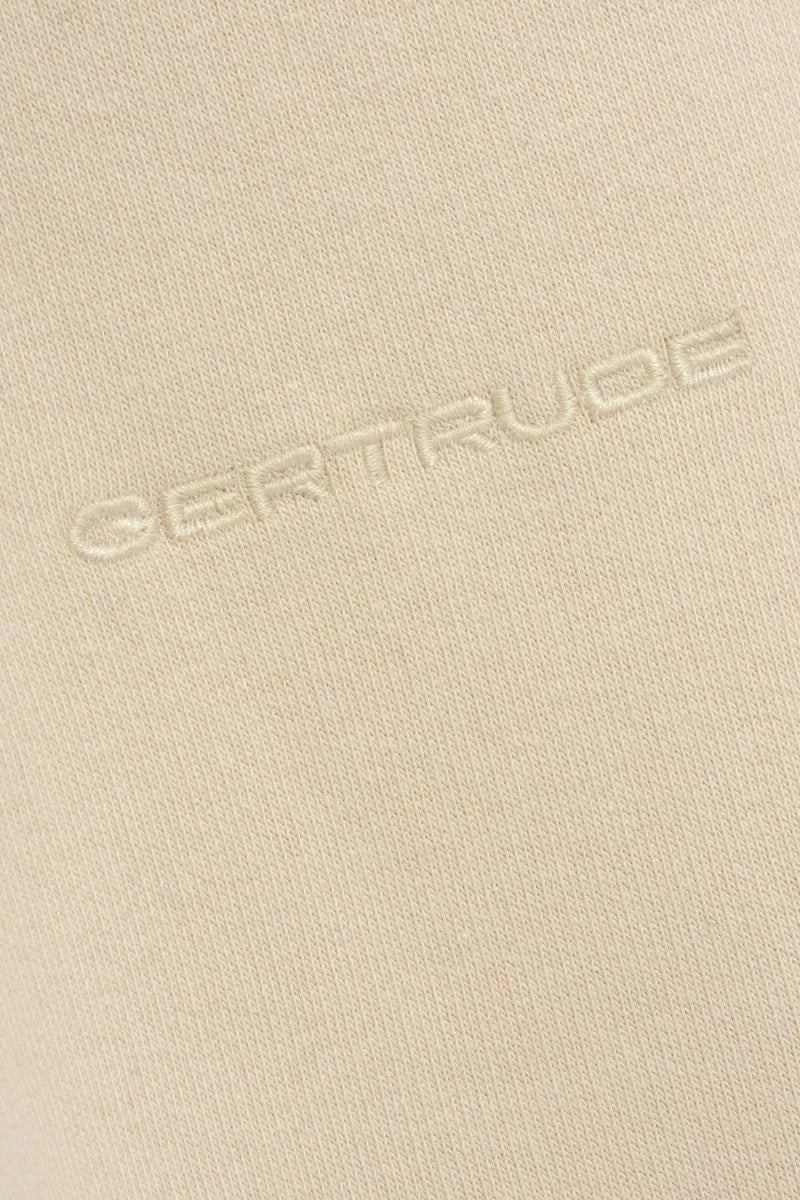 GERTRUDE - Sweat Athena Oversize à Col Cheminée Beige Latte - Lothaire