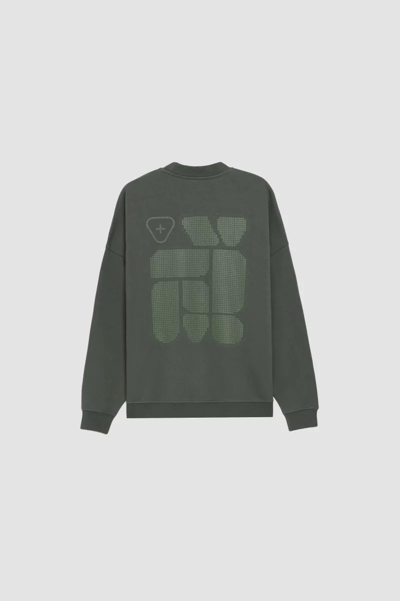 GERTRUDE - Sweat Rubengeo Coupe Ample Vert - Lothaire